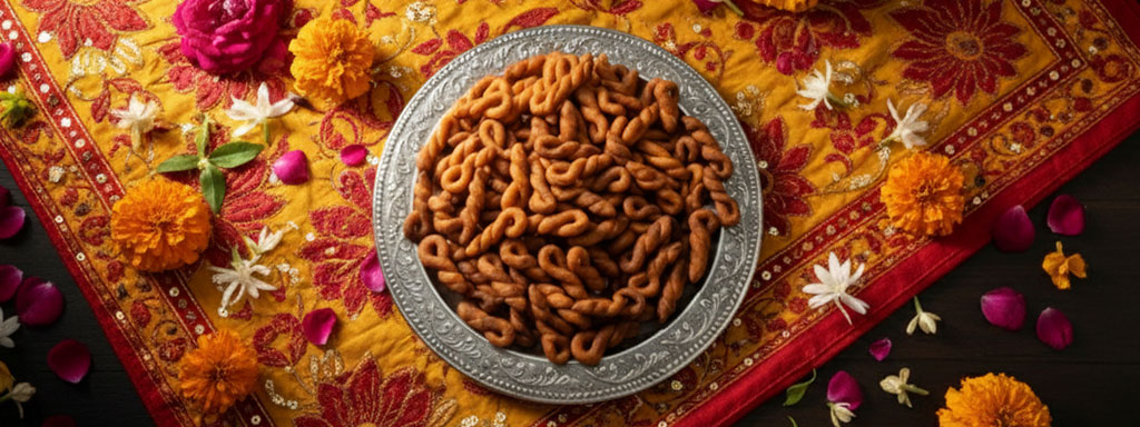 ghughutia Jaggery sweet garlands prepared for Ghughutia celebration.