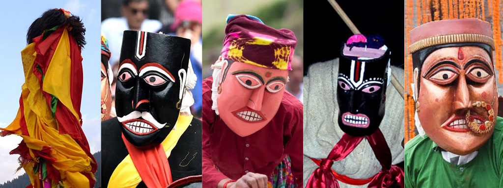 ramman-festival Masked dancers performing Ramman festival in Chamoli village.